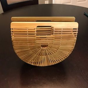 Wooden bamboo purse